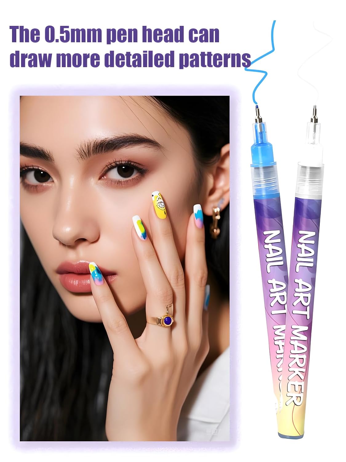 Vibrant Nail Art Pens Set