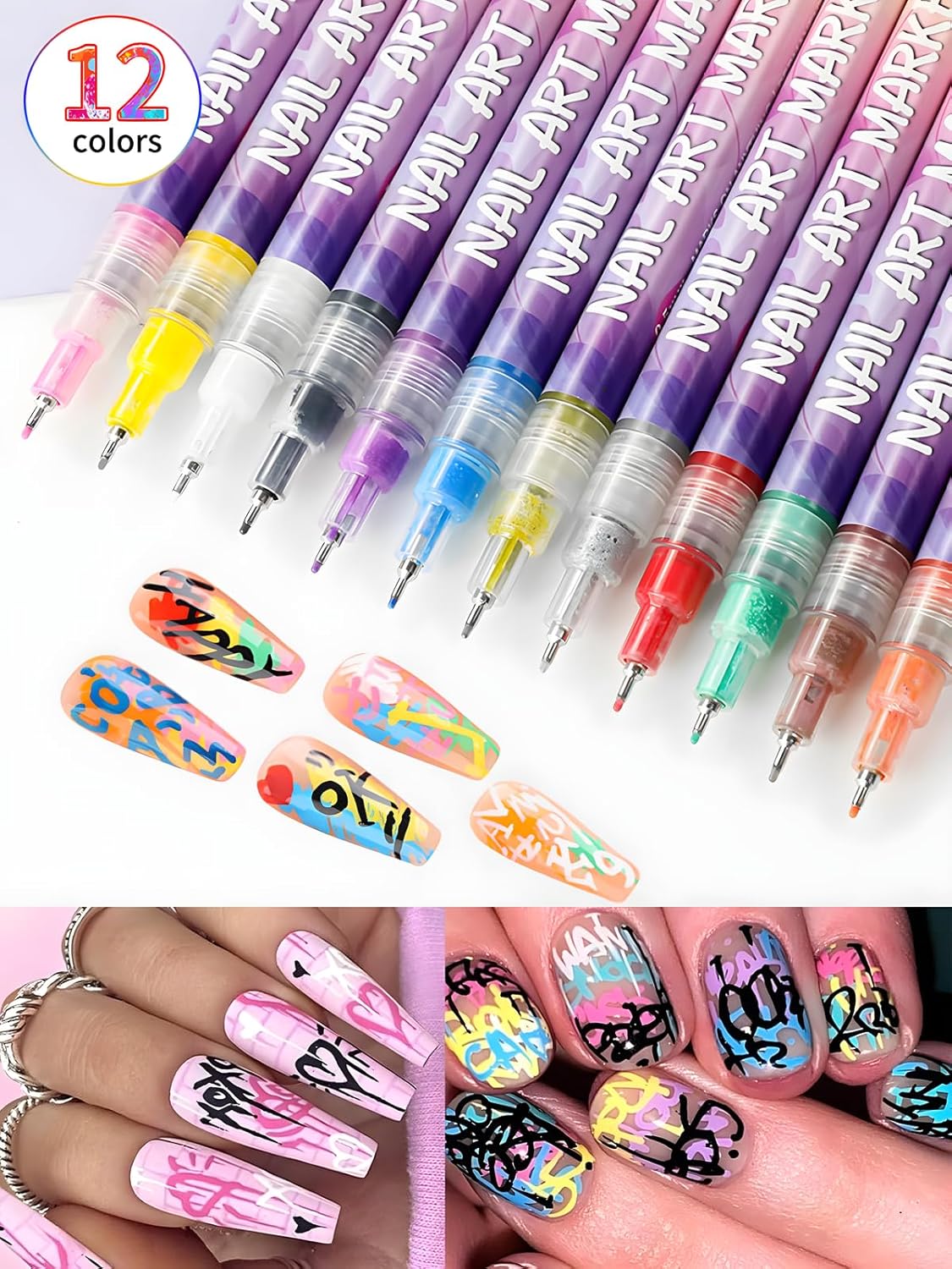 Vibrant Nail Art Pens Set