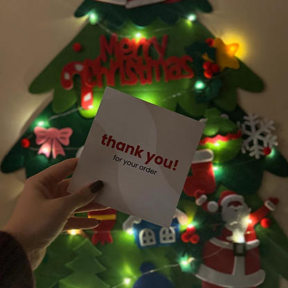 Christmas felt tree with lights, holiday decor for kids, Christmas activity kit, toddler Christmas gift idea