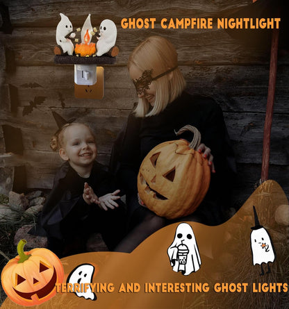 Cozy Ghost Campfire Nightlight