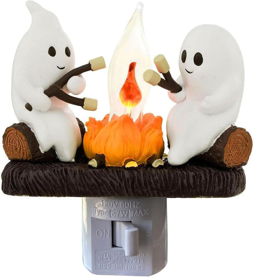Cozy Ghost Campfire Nightlight