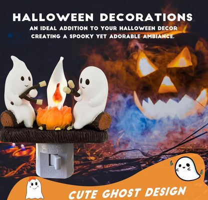 Cozy Ghost Campfire Nightlight