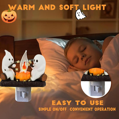Cozy Ghost Campfire Nightlight